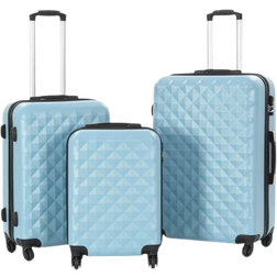 vidaXL Hardcase Suitcase Set of 3 - Blue