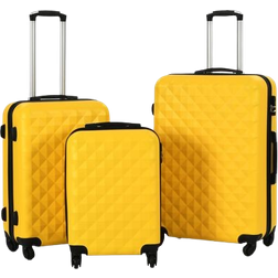 vidaXL Hardcase Suitcase 3 stk. - Yellow