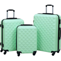 vidaXL Hardcase Suitcase 3 stk. - Mint