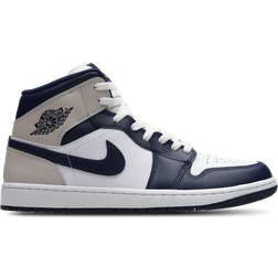 Nike Air Jordan 1 Mid M - White/Neutral Grey/Gum Medium Brown/Midnight Navy