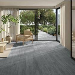 Living and Home Grey Rustic PVC Floor Tile 21 Pack