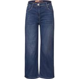 Cecil Damen Wide Leg Jeans - Blau