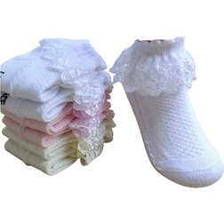 Shein Girls Lace Trim Dance Socks - Big Kids