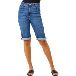 Roman Essential Stretch Knee Length Shorts - Denim