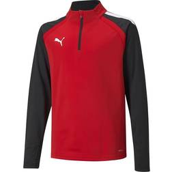 Puma Teamliga Quarter-Zip Youth Football Top - Red/Black