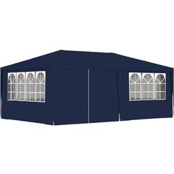 vidaXL Professional Party Tent with Walls - Blue 4x6 m