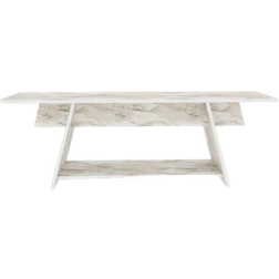 Decorotika Lanca White Marble Effect TV Bench 120x30cm