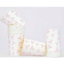 Shein Pink Bow Paper Cups 10pcs 20pcs 50pcs