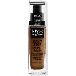 NYX Can't Stop Won't Stop Full Coverage Foundation #18 Deep Sable