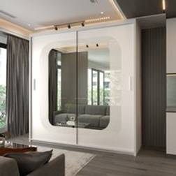 Sliding Wardrobes 4u Double Door With LED Light Wardrobe