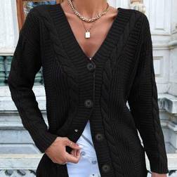Shein Open Front Drop Shoulder Cardigan Sweater
