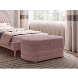 Flair Ava Ottoman Box Pink Storage Bench