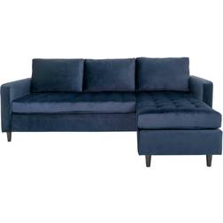 House Nordic Firenze Blue/Black Sofa 219cm 3 Seater