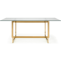 Julian Bowen Minori Transparent/Gold Dining Table 100x200cm