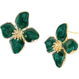 Shein 1pair Colorful Dopamine Flower Earrings For Women, Daily Wear, Simple And Sweet, Vacation Gift Valentines,Mom,Mother,Mother's Day,Gift