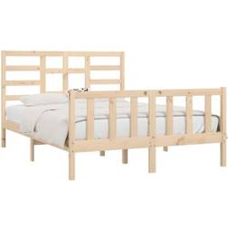 vidaXL Solid Wood Pine Bed Frame Bedstead Bedroom Sängram 156x205.5cm