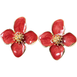 Shein 1pair Colorful Dopamine Flower Shaped Earrings For Women, Daily Wear Simple Versatile Sweet Vacation Gift Valentines,Mom,Mother,Mother's Day,Gift