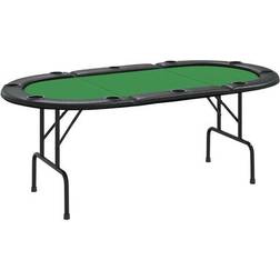 vidaXL Foldable Poker Table Top 10 Seater Green