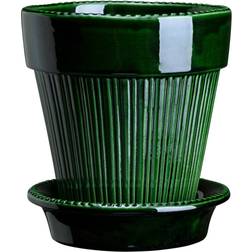 Bergs Potter Simona Glazed Pot - Green Krukke