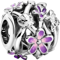 Pandora Daisy Openwork Charm - Silver/Purple