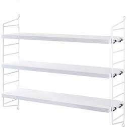 String Pocket White Wall Shelf 23.6"
