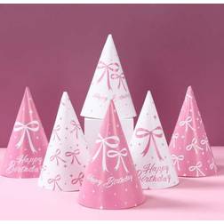 Shein 6pcs Pink Bow Birthday Hat