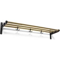 Essem Design Nostalgia Brass/Black Hat Shelf 100x18.8cm