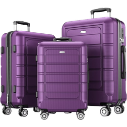 Showkoo Hard Shell Expandable Set of 3 - Purple