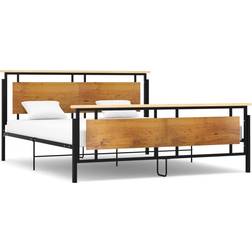 vidaXL Metal Black Sengeramme 180x200cm