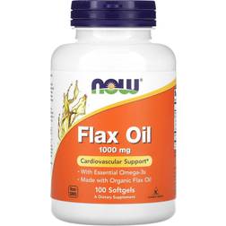 Now Foods FLAX OIL 1000 mg 100 stk 100 stk