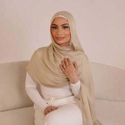Shein Solid Color Viscose Headscarf Soft Wide Hem - Hijab