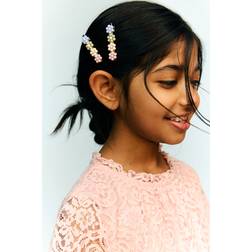 H&M Flicka Ljusrosa Blommor 2-Pack Hårspänne