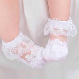 Shein Baby Toddler Lightweight Breathable Lace Crystal Silk Socks - Summer