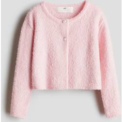H&M Bouclé-Knit Cardigan - Light Pink