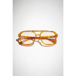 H&M Ladies Beige Tortoiseshell Blue Light Glasses