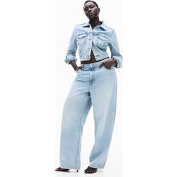 H&M Light Denim Blue Curvy Fit Baggy High Jeans