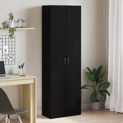 vidaXL Kontorskab Sort Eg 60x32x190 cm Opbevaringsskab