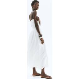 H&M Ladies Cotton Bandeau Dress - White