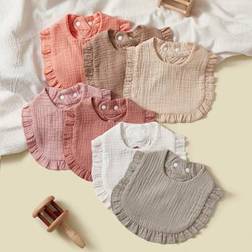 Shein 7pcs Baby Bibs With Lace Trim