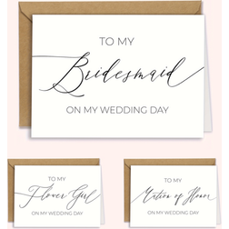 Shein 1pc Elegant Bridesmaid/Matron Of Honor Wedding Day Card