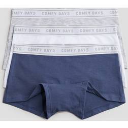 H&M Girls 3-Pack Boxer Briefs - Blue/White/Light Grey