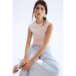 H&M Drapiertes Top Puderrosa - Damen