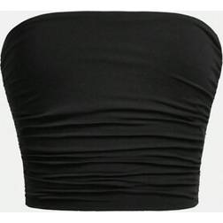 Shein Tween Girls Minimalist Comfortable Ruched Elastic Bandeau