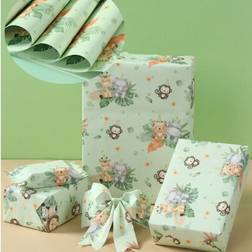 Shein 6pcs Jungle Animal Pattern Gift Wrapping Paper