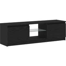 vidaXL TV Bänk Med LED Lampor Svart EK 120x30x36 cm TV-bänk