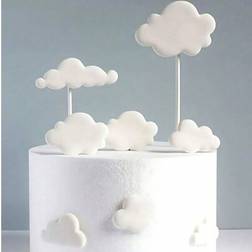 Shein 24pcs White Cloud Decor 3D Foam Picks Cake Decoration