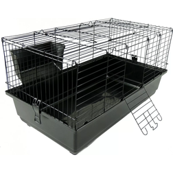 Little Friends Rabbit Guinea Pig Cage Black 100cm