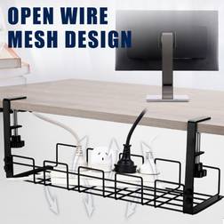 Shein Black Under Desk Cable Management Tray
