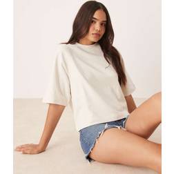 Gina Tricot Short Boxy T-Shirt - Light Beige