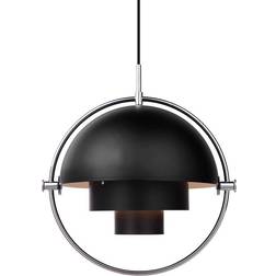 GUBI Multi-Lite Large Chrome/Black Pendellampa ∅ 36cm